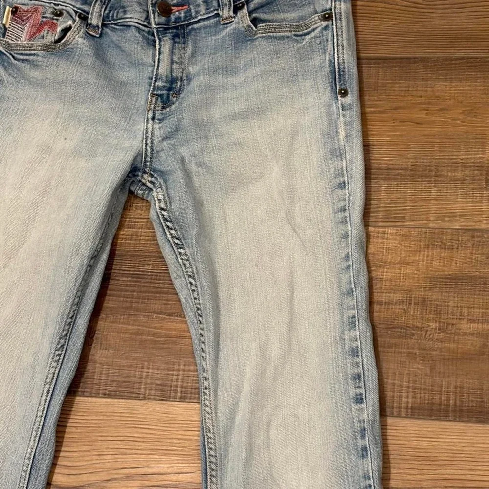Vintage Y2K HCO Hollister Flare jeans rainbow color accent size 9